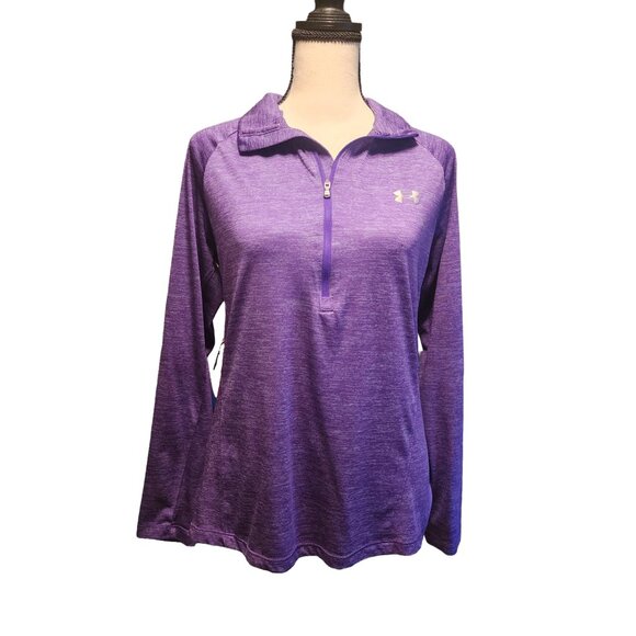 Under Armour Tops - Under Armour Heat Gear Loose Fit, Long Sleeve, 1/2 Zip Shirt in Purple